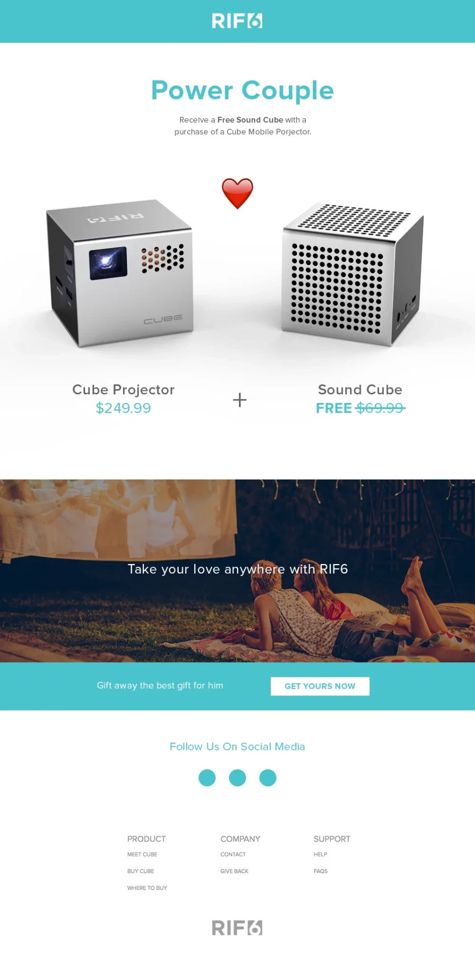RIF6 Power Couple Valentine's Day marketing email